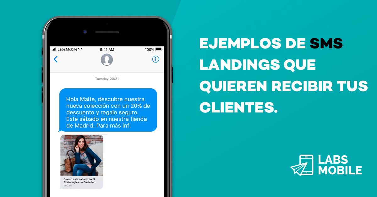 SMS Landing Ejemplos