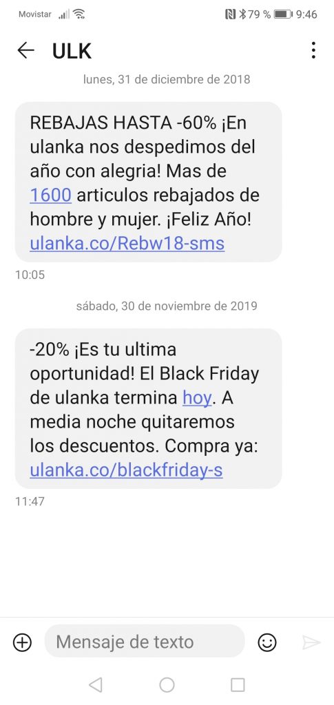 Black Friday SMS