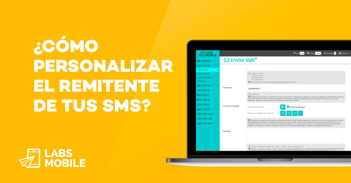 ¿Cómo personalizar el remitente de tus SMS